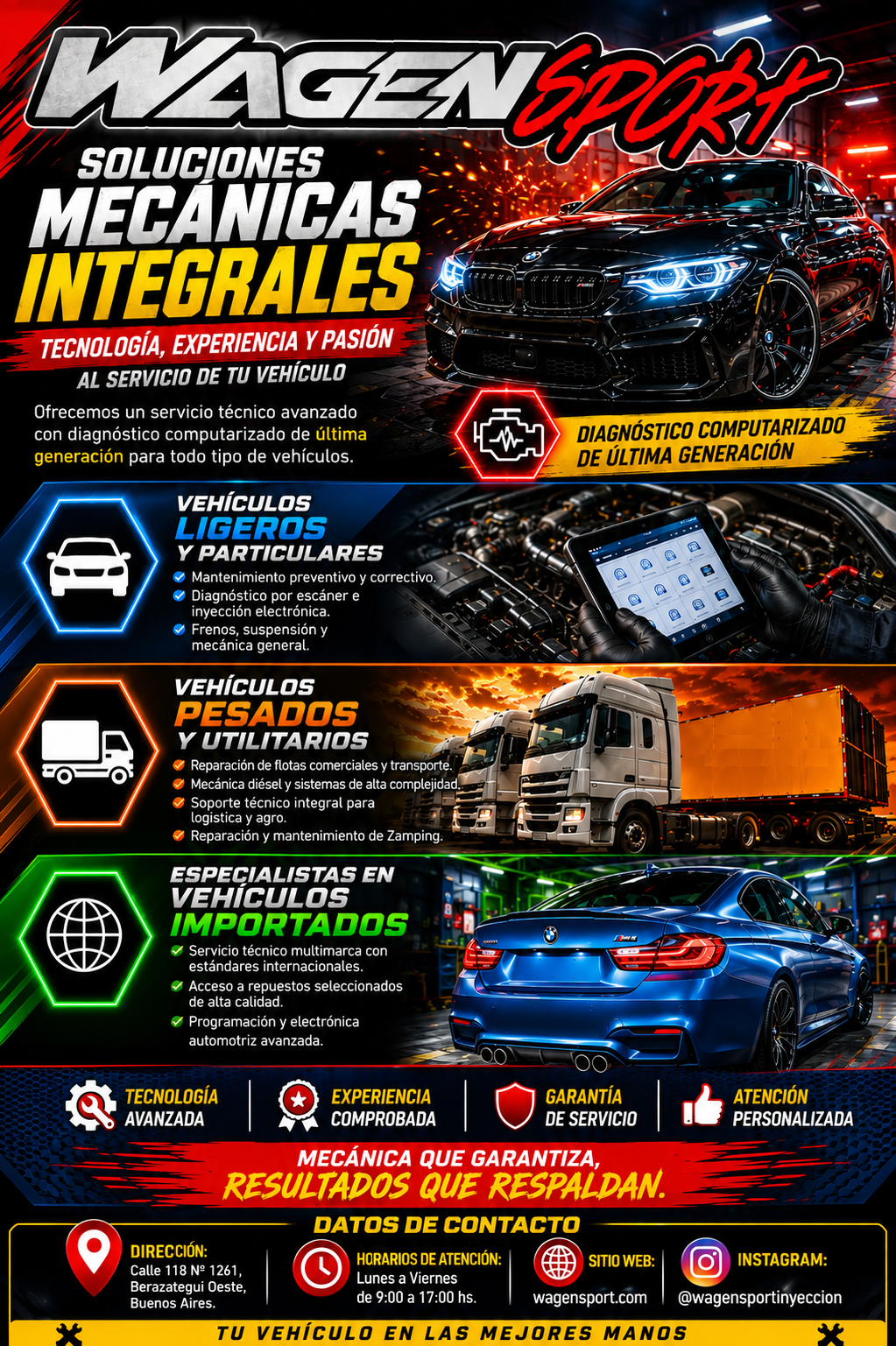 Servicios mecánicos integrales de Wagen Sport